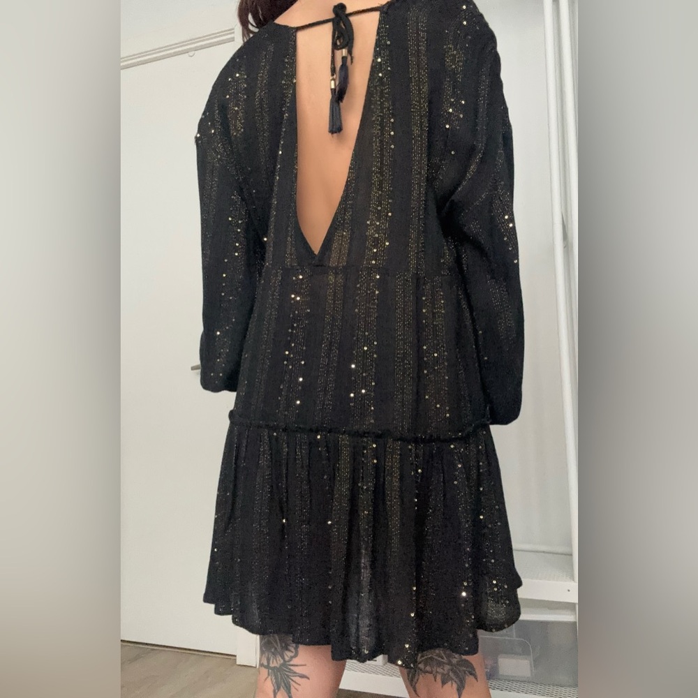 L*Space Black and Gold Sequin Cover Up / Dress - Small - Picture 4 of 4